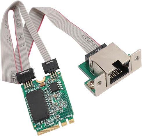Network Card Adapter, M.2 A + E Network Card, Bent Pin Gigabit Ethernet Single Port RJ45 Server Network Card with I210AT Chip in Saudi Arabia