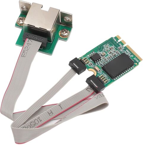 Network Card Adapter, M.2 A + E Network Card, Bent Pin Gigabit Ethernet Single Port RJ45 Server Network Card with I210AT Chip in Saudi Arabia