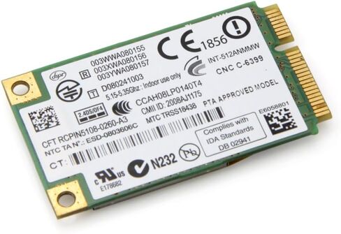 Intel WiFi Link 5100 A-B-G-N Mini PCIe Card 512AN-MMW 512AN-MMW Mini Wireless in Saudi Arabia