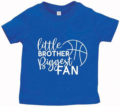 تي شيرت Little Brother Biggest Fan لكرة السلة للأطفال الرضع والأطفال الصغار (ألوان متنوعة) in Saudi Arabia