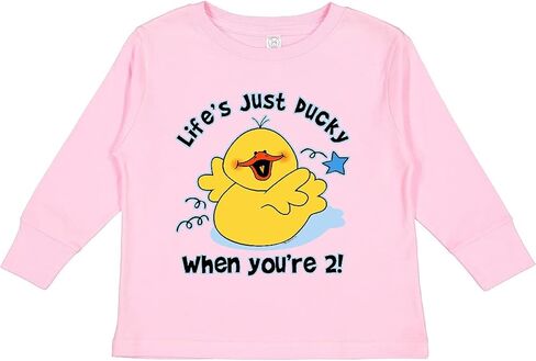 تي شيرت Inktastic Life's Ducky لعيد الميلاد الثاني للأطفال الصغار بأكمام طويلة in Kuwait