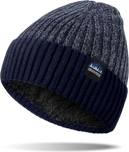Men’s Beanie Hat – Soft Fleece-Lined Winter Knit Cap, Comfortable & Warm, Snug Fit, Velvety Interior in Saudi Arabia