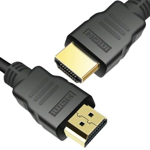 كابل HDMI عالي السرعة 1080 بكسل، سلك مضفر مع موصلات مطلية بالذهب، متوافق مع التلفزيون والشاشة والكمبيوتر المحمول وPS4 وXbox One/Series - 5 أقدام in Kuwait