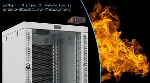 SYSRACKS 22U35in(900mm) deep Floor Standing Server Rack Cabinet(24" w x35 d x49 h) (600x900x1243mm.) Glass Door -Temperature Control Panel, 4 Fans, Shelf, PDU in Saudi Arabia