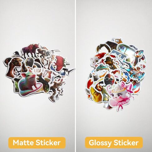 100 قطعة من ملصقات Brainrot الإيطالية - ملصقات مقاومة للماء من الفينيل على شكل حيوانات مضحكة غير متكررة، مزيج لامع ولامع، هدية عطلة للكمبيوتر المحمول والزجاجة والمجلة (مزيج 100) in Kuwait