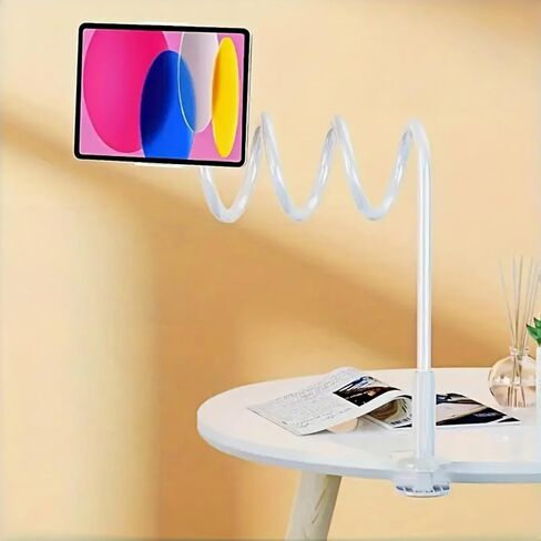 Gooseneck Tablet Holder for Phone and Tablet 360° Adjustable Clamp Mount for Bed and Desk, EReader, Recording, Reading, Filming Lazy Arm Stand for 7.9″–10″ Devices in Saudi Arabia