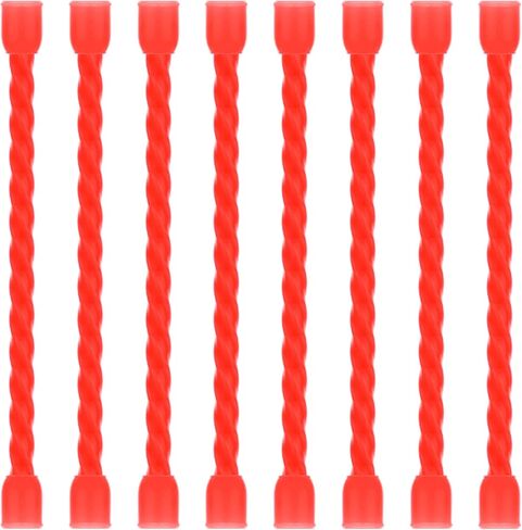 TRIPLE DEER 8 قطع من أربطة كابل السيليكون مقاس 12 بوصة ملونة وقابلة لإعادة الاستخدام مصنوعة من السيليكون الملتوي وأشرطة ربط تروس للتجميع والتنظيم، حزام حامل قابل للانحناء للاستخدام الداخلي والخارجي لجميع الأغراض، أسود in Kuwait