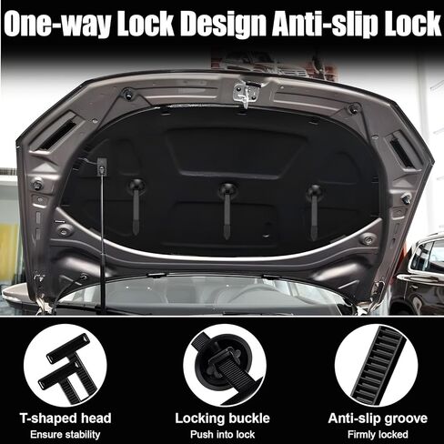 100 Pcs Nylon Universal Cable Tie Buckle with Wire Cutter,Multipurpose Self Locking Zip Tie Clips Automotive,Snap Fit Nylon Fastening Clip for Car Repairs Auto Bumper Fender Liner Fasteners in Saudi Arabia