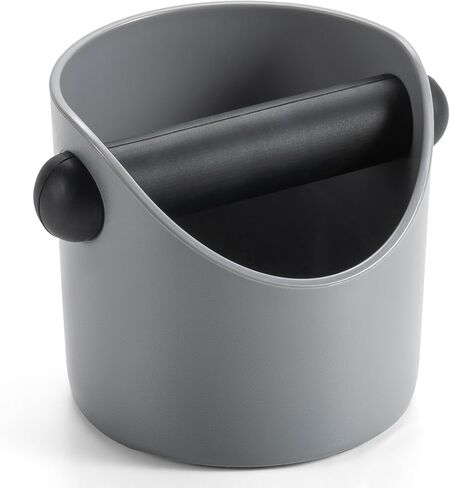 Li&Zhao Espresso Knock Box - Premium Knock Box for Espresso Machines with Non-Slip Base, Includes Brush and Dust Blower, Knock Box Espresso Accessory for Home, Suitable for 51-53mm Knock Box(Black) in Saudi Arabia