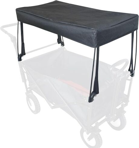 YEEDOIDO C2 Canopy for Wagon Attachment, Awning Shade Cover for Kids Folding Collapsible Beach Utility Grocery Push Pull Wagon Cart Replacement Waterproof Removable Foldable Portable Gray in Kuwait