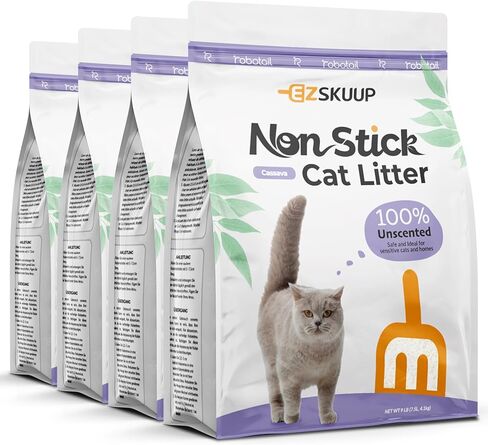 Non-Stick Ultra Clumping Cat Litter, Dust-Free Unscented Kitty Litter, Made of Pet Friendly Natural Cassava with Odor Control, Last Twice as Long as Clay Litter, 9 lbs (7.5 Liters) X 1 Pack in Saudi Arabia