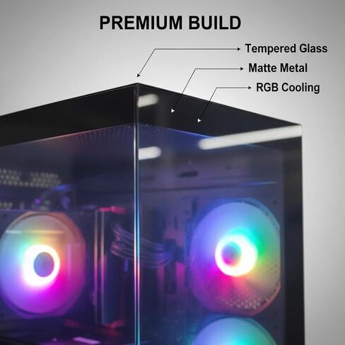 AIGAMEPC Gaming Desktop Computer, Core i7-10th, RTX 3060 12G, 16G DDR4, 1T M.2 SSD, BX3 550W 80PLUS Bronze PSU, WiFi 5, RGB Fan x5, Windows 11 Home, prebuilt Gaming PC, Black in Saudi Arabia
