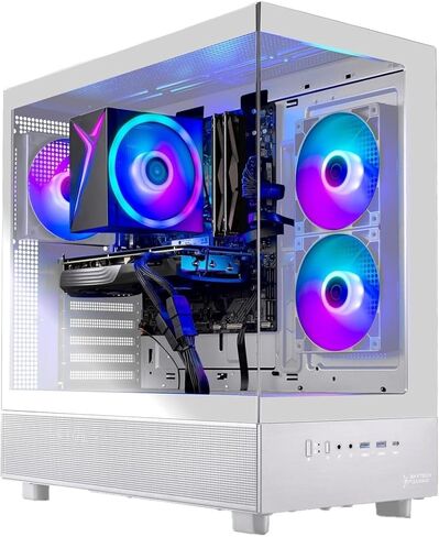 كمبيوتر Skytech Gaming Azure 3 للألعاب، AMD Ryzen 7 5700 3.7 جيجا هرتز، NVIDIA RTX 5060، 1 تيرابايت NVMe SSD، 32 جيجابايت DDR4 RAM 3200، 650 واط Gold PSU، Wi-Fi، Win 11، سطح المكتب in Kuwait