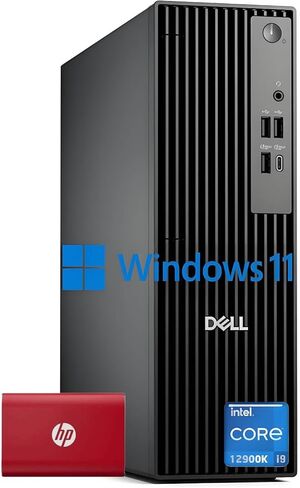كمبيوتر مكتبي Dell 2025 Slim Business - Intel Core i9-12900K، (16 نواة، 24 خيطًا) تصميم فائق الهدوء، دعم شاشة مزدوجة 4K، لوحة مفاتيح وماوس، Win (Intel i9-12900K، ذاكرة الوصول العشوائي 32 جيجابايت | 1 تيرابايت SSD) in Kuwait