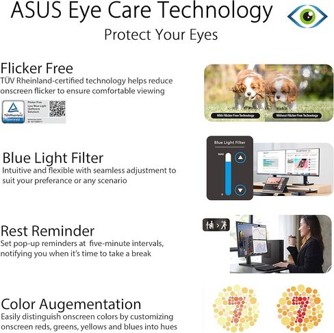 ASUS 27" 1440P Business Monitor (BE27AQG) - QHD (2560x1440), IPS, 120Hz, Ergonomic Design, Speakers, Height Adjustable, Power Sync, Eye Care, VESA Wall Mountable, 3 yr Warranty TAA Compliant in Saudi Arabia