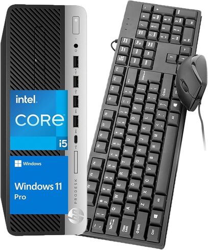 HP ProDesk 600 G3 SFF Desktop PC Computer, Intel Core i5-7500 3.4GHz, 8GB DDR4 RAM, 256GB SSD, WiFi, BT, ProDesk Computer Windows 11 Pro (Renewed) in Kuwait