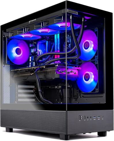 كمبيوتر سطح المكتب Skytech Gaming Azure 3، Intel i7 14700F 2.1 جيجا هرتز (5.3 جيجا هرتز)، NVIDIA RTX 5070 Ti 16 جيجا، 1 تيرابايت Gen4 NVMe SSD، 32 جيجا DDR5 RAM 6000 RGB، 850 وات ذهبي ATX 3 PSU، 360 مم ARGB AIO، واي فاي، ويندوز 11 in Saudi Arabia