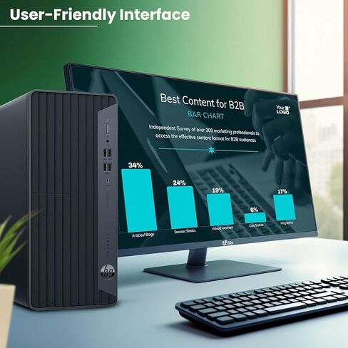 HP ProDesk 600 G6 Tower PC Desktop Computer, Six-Core i5-10500 Up to 4.50 GHz, 16GB DDR4, 256GB SSD, Keyboard & Mouse, WiFi, BT, 4K Support, Windows 11 Pro (Renewed) in Kuwait