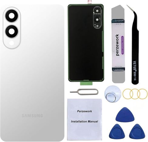 بديل الزجاج الخلفي الخلفي لهاتف Samsung Galaxy S25 Edge 6.7 بوصة مع مجموعة أدوات إصلاح (تيتانيوم JetBlack) in Saudi Arabia
