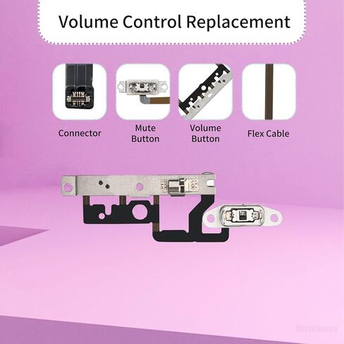 Power Volume Button Replacement for iPhone 14 On/Off Control Key Repair Mute Connector Silent Switch Flex Cable Sound Keyboard Ribbon Pre-Installed Metal Bracket Holder in Saudi Arabia