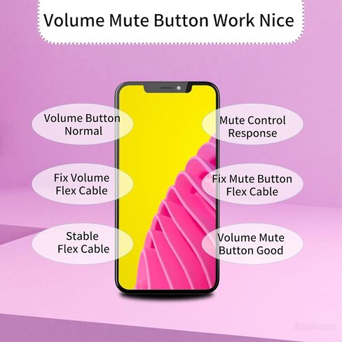 Power Volume Button Replacement for iPhone 14 On/Off Control Key Repair Mute Connector Silent Switch Flex Cable Sound Keyboard Ribbon Pre-Installed Metal Bracket Holder in Saudi Arabia