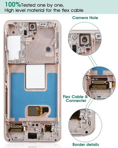 【US Version】 OLED for Samsung S22 5G Screen Replacement for Samsung Galaxy S22 5G SM-S901B G901U G901A G901W Digitizer Touch Screen Assembly with Frame (Gold, with Fingerprint) in Saudi Arabia