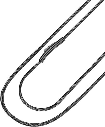 PROSTEEL 3mm/6mm Rope Chain Necklace for Men, Black/Gold Plated Mens Chain Necklace, Stainless Steel Necklace Chain for Men Women, 18"-30", Come with Box in Saudi Arabia