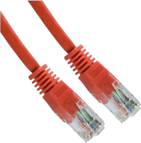 3 Pack Lot - 15ft CAT5e Ethernet Network LAN Router Patch Cable Cord Wire Red Versatile Universal Cord Durable Reliable Replacement Part Home Appliance Upgrade Maintenance Component in Saudi Arabia