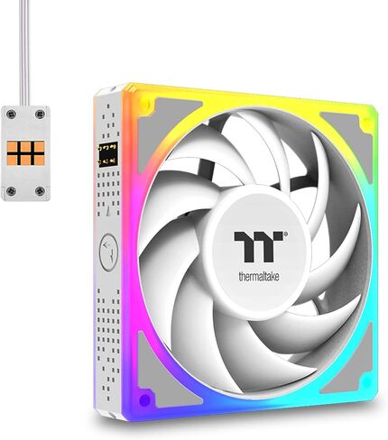 Thermaltake Toughfan EX 120 ARGB Sync; 120mm; 500~2000 RPM; MagForce 2.0; 2.86mm-H2O Static Pressure; Airflow 59.34 CFM; Hydraulic Bearing; 5V 3-Pin Motherboard Sync; 3-Pack; White; CL-F211-PL12SW-A in Saudi Arabia
