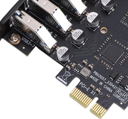بطاقة توسيع GOWENIC 7 منافذ PCIE USB 3.0، نقل عالي السرعة 5 جيجابت في الثانية، مصدر طاقة ثابت، من أجل Wins 11 10 8 7 in Kuwait