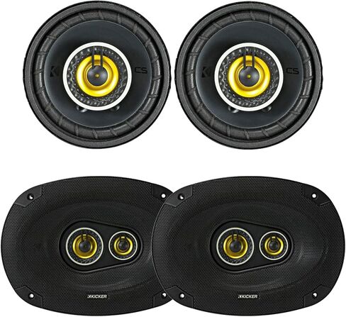KICKER 3.5" 90 Watt Max Power 4 Ohm 2-Way Car Audio Coaxial Speakers (Pair) and 6x9 450 Watt Peak Power 3-Way Vehicle Audio Speakers (Pair) in Saudi Arabia