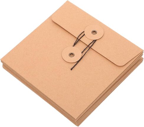 DOITOOL 10Pcs Kraft Paper CD Dvd Sleeves Envelopes for Disc Storage Paper Cases for Organizing and Dvds and Music Lovers in Saudi Arabia