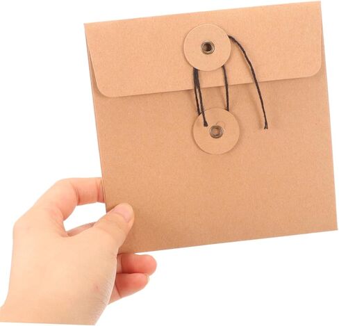 DOITOOL 10Pcs Kraft Paper CD Dvd Sleeves Envelopes for Disc Storage Paper Cases for Organizing and Dvds and Music Lovers in Saudi Arabia