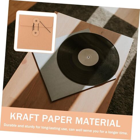 DOITOOL 10Pcs Kraft Paper CD Dvd Sleeves Envelopes for Disc Storage Paper Cases for Organizing and Dvds and Music Lovers in Saudi Arabia