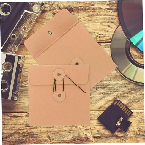 DOITOOL 10Pcs Kraft Paper CD Dvd Sleeves Envelopes for Disc Storage Paper Cases for Organizing and Dvds and Music Lovers in Saudi Arabia