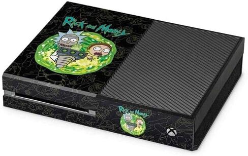 ملصق Skinit المخصص للألعاب متوافق مع وحدة تحكم Xbox One - تصميم السفر المرخص رسميًا من Warner Bros Rick and Morty Portal in Saudi Arabia
