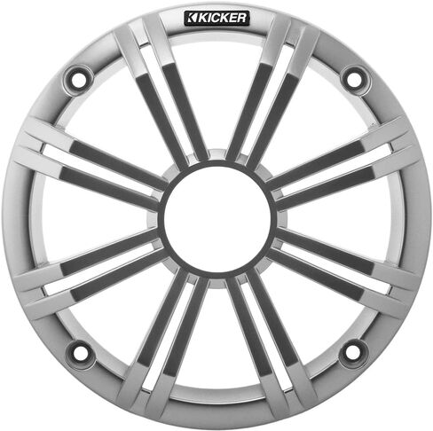 مكبرات صوت بحرية KICKER مقاس 8 بوصات (زوجان) مكبرات صوت محورية بديلة من OEM للقارب مع شبكة فضية ومصابيح LED 4 أوم. مقاومة للماء والطقس in Kuwait