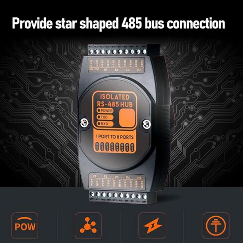 485 Hub، 1 في 8 خارج مكرر عزل كهروضوئي من الدرجة الصناعية مع 8 قنوات 485 مخرج، لاتصالات RS485 وهيكل الحافلة النجمية in Kuwait