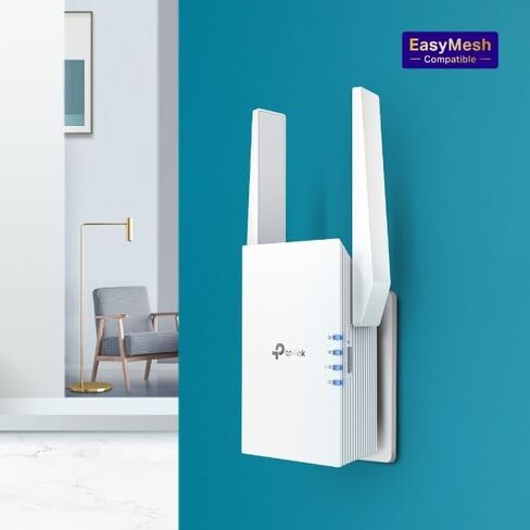 TP-Link AX1750 Wi-Fi 6 ثنائي النطاق، موسع النطاق مع معدل نقل سريع 1.75 جيجابت في الثانية، تجوال ذكي لتغطية لاسلكية مستمرة - RE1750X (متجدد) in Kuwait