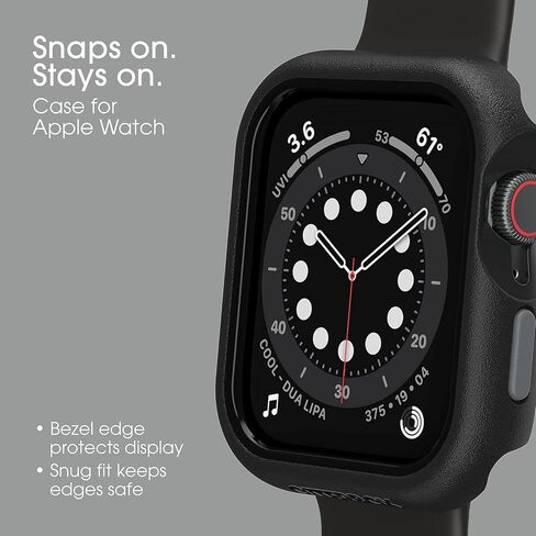 OtterBox All Day Case for Apple Watch Series 4/5/6/SE with Cleaning Cloth - Pavement (Black/Grey) in Saudi Arabia