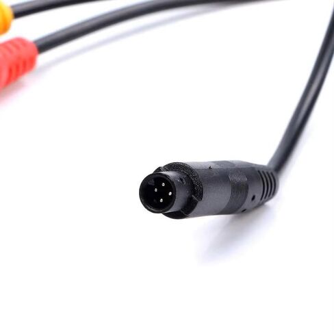 TheCoolCube 4-Pin Male Backup Reverse Camera Car Universal to CVBS RCA Female Connector Signal Power Adapter Wire Harness Audio Cables in Saudi Arabia