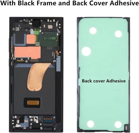 Original 6.8" AMOLED Display for Samsung Galaxy S23 Ultra Screen Replacement OEM S23Ultra 5G SM-S918U SM-S918U1 Display Touch Screen Digitizer Assembly. (with Black Frame+Back Cover Adhesive+Tools) in Kuwait
