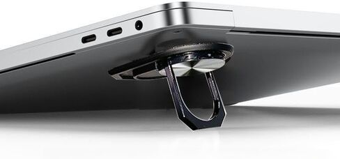 1PC Invisible Metal Laptop Stand, Adjustable Foldable Cooling Holder for Notebook (Silver Gray) in Saudi Arabia