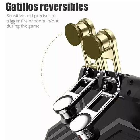 ciciglow Mobile Game Controller, Professional Gamepad Game Console Sensitive Control 6 Finger Gamepad with Cooling Fan in Saudi Arabia