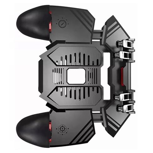 ciciglow Mobile Game Controller, Professional Gamepad Game Console Sensitive Control 6 Finger Gamepad with Cooling Fan in Saudi Arabia