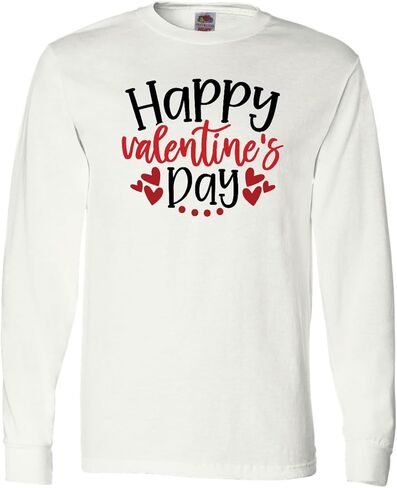 تي شيرت Inktastic Happy Valentines Day للبالغين بأكمام طويلة in Kuwait