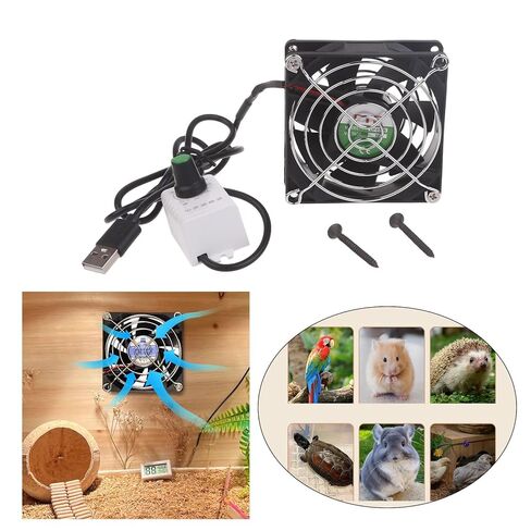 مروحة USB مدمجة مزودة بمصدر طاقة 5 فولت مثالية لتبديد الحرارة في أجهزة الكمبيوتر وملاجئ الحيوانات الأليفة ومروحة تبريد كبيرة تعمل بالطاقة USB in Kuwait