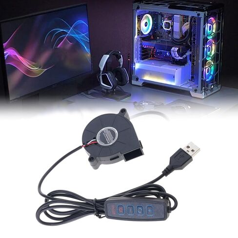 مروحة توجيه للكمبيوتر الشخصي تعمل بالطاقة USB 5 فولت 5015 مروحة تبريد عالية التدفق وسرعة قابلة للتعديل 3500 دورة في الدقيقة للكمبيوتر الشخصي والطابعات ثلاثية الأبعاد ومنفاخ تبريد الطرد المركزي in Kuwait