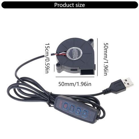 مروحة توجيه للكمبيوتر الشخصي تعمل بالطاقة USB 5 فولت 5015 مروحة تبريد عالية التدفق وسرعة قابلة للتعديل 3500 دورة في الدقيقة للكمبيوتر الشخصي والطابعات ثلاثية الأبعاد ومنفاخ تبريد الطرد المركزي in Kuwait