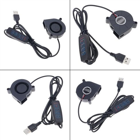 مروحة توجيه للكمبيوتر الشخصي تعمل بالطاقة USB 5 فولت 5015 مروحة تبريد عالية التدفق وسرعة قابلة للتعديل 3500 دورة في الدقيقة للكمبيوتر الشخصي والطابعات ثلاثية الأبعاد ومنفاخ تبريد الطرد المركزي in Kuwait